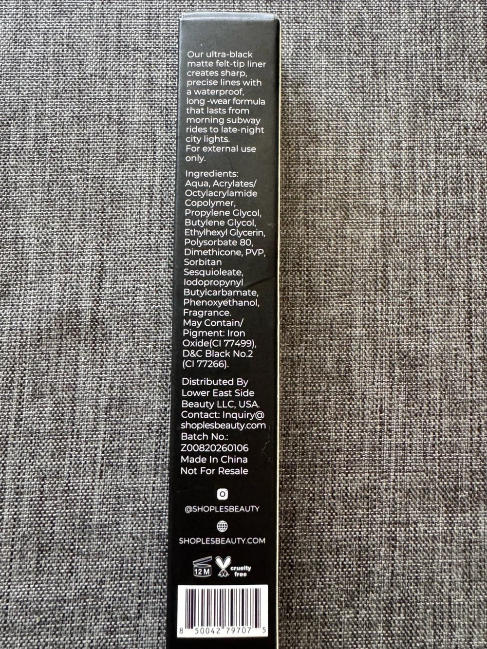 LOWER EAST SIDE Felt Tip Liquid Eyeliner - Black